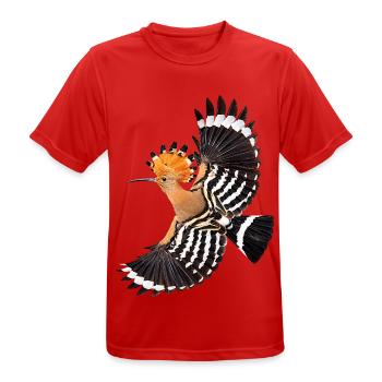 Wiedehopf - Männer T-Shirt atmungsaktiv - Rot - Vorne - AI Model Male 185 dark (185cm)