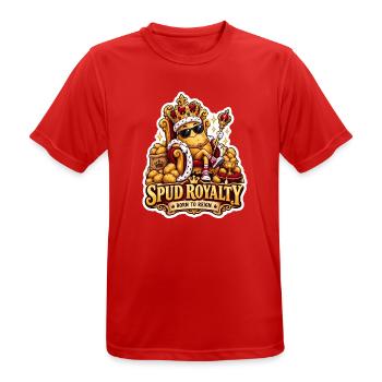 Spud Royalty Königliche Knolle - Männer T-Shirt atmungsaktiv - Rot - Vorne - AI Model Male 185 dark (185cm)