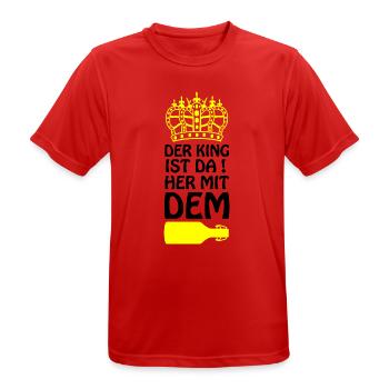 Königliche Silhouette Bier - Männer T-Shirt atmungsaktiv - Rot - Vorne - AI Model Male 185 dark (185cm)