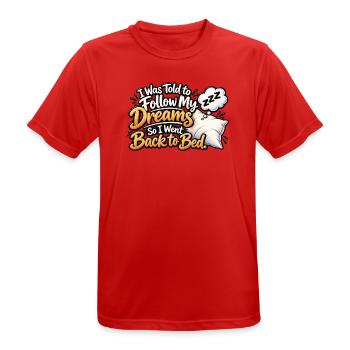 Ich streite nicht – Kaffee mit Meinung - Männer T-Shirt atmungsaktiv - Rot - Vorne - AI Model Male 185 dark (185cm)