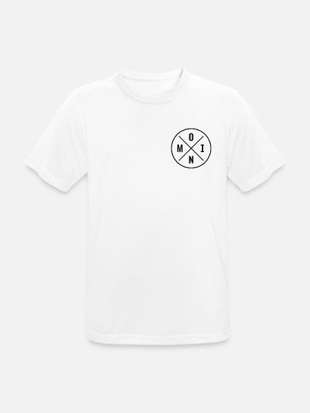 MOIN - Männer T-Shirt atmungsaktiv - Weiß