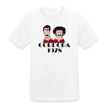 Cordoba 1978 Football Retro Maillot Cadeau - T-shirt respirant Homme - blanc - Devant - AI Model Male 185 dark (185cm)