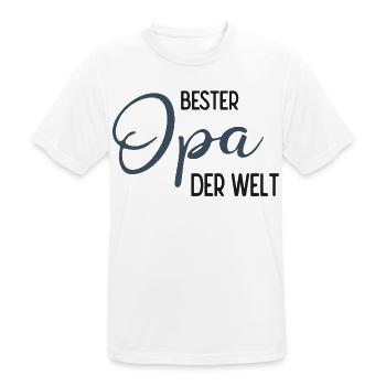 Bester Opa der Welt - Spruchdesign - Männer T-Shirt atmungsaktiv - Weiß - Vorne - AI Model Male 185 dark (185cm)