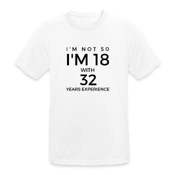 50th birthday - saying for 50th birthday - Men's Breathable T-Shirt - white - Front - AI Model Male 185 dark (185cm)
