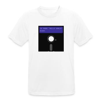 floppy disk - Men's Breathable T-Shirt - white - Front - AI Model Male 185 dark (185cm)