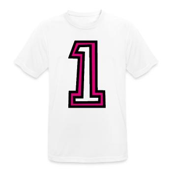 1. 1 JAHR. 1. JAHRESTAG. 1 JAHR GEBURTSTAG - Männer T-Shirt atmungsaktiv - Weiß - Vorne - AI Model Male 185 dark (185cm)