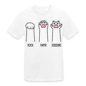 Rock Paper Scissors - Men's Breathable T-Shirt - white - Front - AI Model Male 185 dark (185cm)