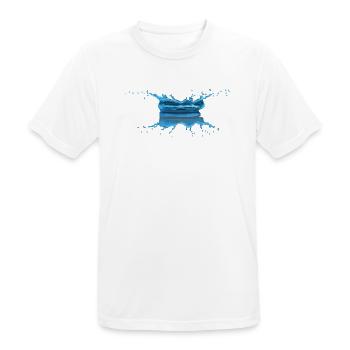 Water drop - Men's Breathable T-Shirt - white - Front - AI Model Male 185 dark (185cm)