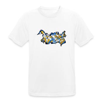 FCCZJ graffiti - Men's Breathable T-Shirt - white - Front - AI Model Male 185 dark (185cm)