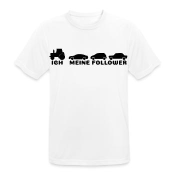 Ich meine Follower  - Männer T-Shirt atmungsaktiv - Weiß - Vorne - AI Model Male 185 dark (185cm)