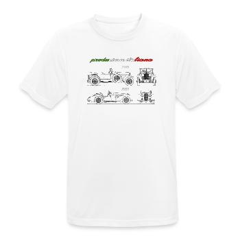 in Italien produzierter Oldtimer - Männer T-Shirt atmungsaktiv - Weiß - Vorne - AI Model Male 185 dark (185cm)