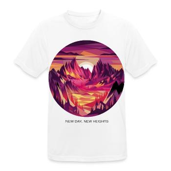 New Day, New Heights - Men's Breathable T-Shirt - white - Front - AI Model Male 185 dark (185cm)
