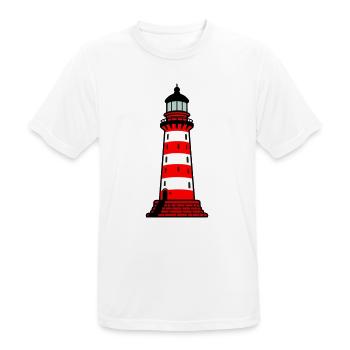 Lighthouse - Men's Breathable T-Shirt - white - Front - AI Model Male 185 dark (185cm)