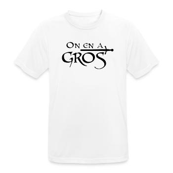 On en a gros - T-shirt respirant Homme - blanc - Devant - AI Model Male 185 dark (185cm)
