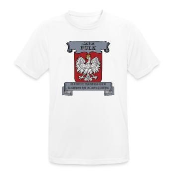 ich bin Pole - Männer T-Shirt atmungsaktiv - Weiß - Vorne - AI Model Male 185 dark (185cm)