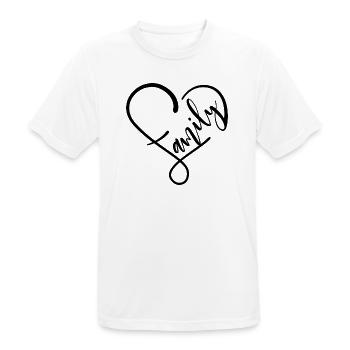 family - Men's Breathable T-Shirt - white - Front - AI Model Male 185 dark (185cm)