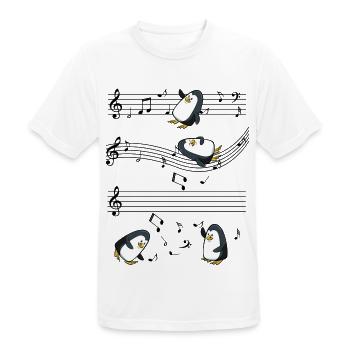 manchot - T-shirt respirant Homme - blanc - Devant - AI Model Male 185 dark (185cm)