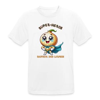Superheld - Retter der Tränen - Männer T-Shirt atmungsaktiv - Weiß - Vorne - AI Model Male 185 dark (185cm)