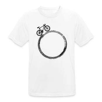Cycling Bike Bicycle Sport Cycling Biker Cycling - Men's Breathable T-Shirt - white - Front - AI Model Male 185 dark (185cm)