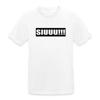 Stylish SIUUU!!! - Männer T-Shirt atmungsaktiv - Weiß - Vorne - AI Model Male 185 dark (185cm)
