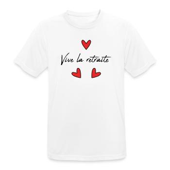 RETIREMENT. RETIREMENT. RETIRED. RETIREMENT - Men's Breathable T-Shirt - white - Front - AI Model Male 185 dark (185cm)