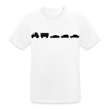 Semi-remorques Fermier Fermier - T-shirt respirant Homme - blanc - Devant - AI Model Male 185 dark (185cm)