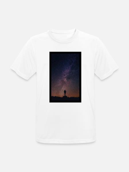Black Sky Photo Science Fiction - Männer T-Shirt atmungsaktiv - Weiß
