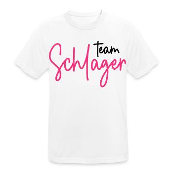 Team Schlager - Schlagerparty - Schlagermusik - Männer T-Shirt atmungsaktiv - Weiß - Vorne - AI Model Male 185 dark (185cm)
