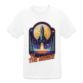 To The Moon - Men's Breathable T-Shirt - white - Front - AI Model Male 185 dark (185cm)