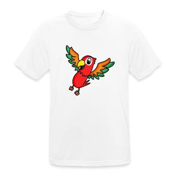 perroquet - T-shirt respirant Homme - blanc - Devant - AI Model Male 185 dark (185cm)