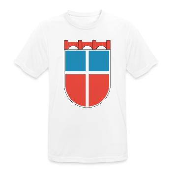 Wappen Saarland 1948 - Männer T-Shirt atmungsaktiv - Weiß - Vorne - AI Model Male 185 dark (185cm)
