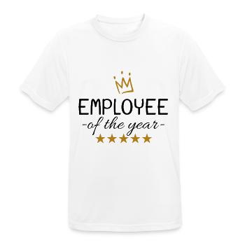 Mitarbeiter des Jahres - Männer T-Shirt atmungsaktiv - Weiß - Vorne - AI Model Male 185 dark (185cm)