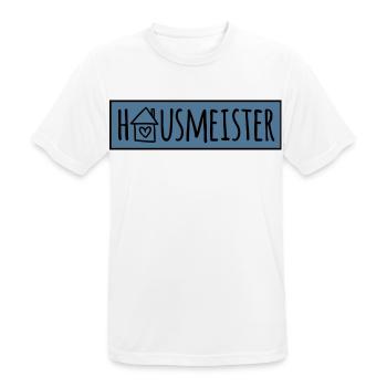 Hausmeister - Männer T-Shirt atmungsaktiv - Weiß - Vorne - AI Model Male 185 dark (185cm)
