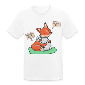 Where fox and hare say 'good night' - Men's Breathable T-Shirt - white - Front - AI Model Male 185 dark (185cm)