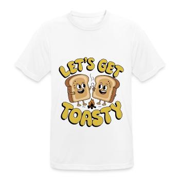 Lass uns warm werden - Männer T-Shirt atmungsaktiv - Weiß - Vorne - AI Model Male 185 dark (185cm)
