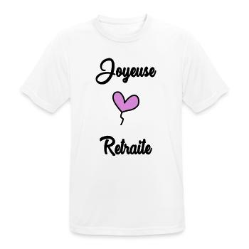 RUHESTAND. RUHESTAND. PENSIONIERT. RUHESTAND - Männer T-Shirt atmungsaktiv - Weiß - Vorne - AI Model Male 185 dark (185cm)
