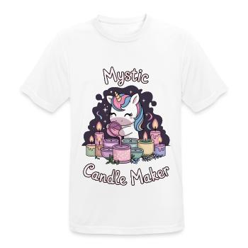 Fabricant de bougies mystiques. - T-shirt respirant Homme - blanc - Devant - AI Model Male 185 dark (185cm)