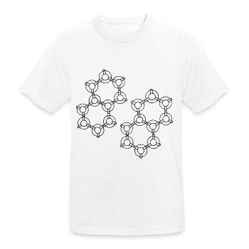 Conception Hexa - T-shirt respirant Homme - blanc - Devant - AI Model Male 185 dark (185cm)
