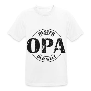 Bester Opa der Welt - Männer T-Shirt atmungsaktiv - Weiß - Vorne - AI Model Male 185 dark (185cm)
