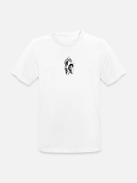 Motorrad-Spur - Männer T-Shirt atmungsaktiv - Weiß