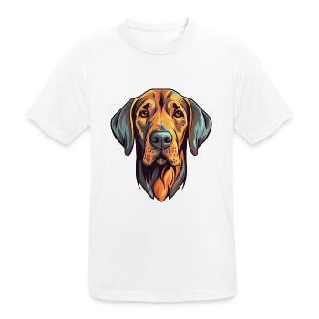 Plott Hund Hund Rasse Aquarell Cartoon Kawaii Co - Männer T-Shirt atmungsaktiv - Weiß - Vorne - AI Model Male 185 dark (185cm)