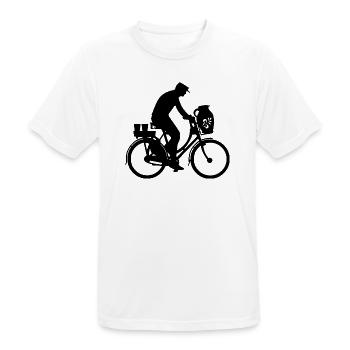 Fahrrad & Bembel in Frankfurt (Mann) - Männer T-Shirt atmungsaktiv - Weiß - Vorne - AI Model Male 185 dark (185cm)