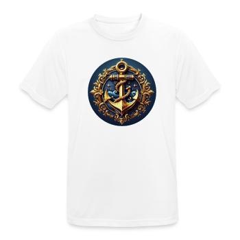 Anchor Logo - Men's Breathable T-Shirt - white - Front - AI Model Male 185 dark (185cm)