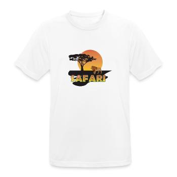safari - Männer T-Shirt atmungsaktiv - Weiß - Vorne - AI Model Male 185 dark (185cm)