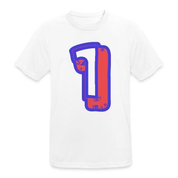 1. 1 JAHR. 1. JAHRESTAG. 1 JAHR GEBURTSTAG - Männer T-Shirt atmungsaktiv - Weiß - Vorne - AI Model Male 185 dark (185cm)