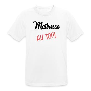 GELIEBTE - Männer T-Shirt atmungsaktiv - Weiß - Vorne - AI Model Male 185 dark (185cm)