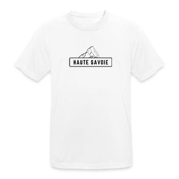 Haute Savoie Schwarzer Berg - Männer T-Shirt atmungsaktiv - Weiß - Vorne - AI Model Male 185 dark (185cm)
