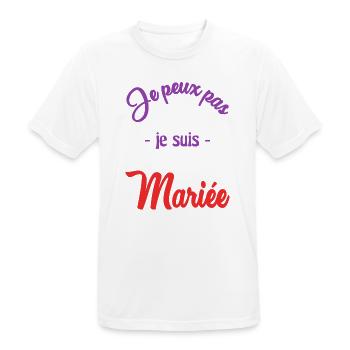MARIEE. FUTURE MARIEE - T-shirt respirant Homme - blanc - Devant - AI Model Male 185 dark (185cm)