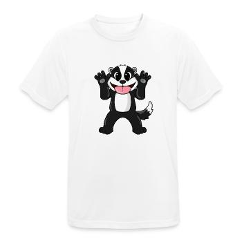 Dachs - Männer T-Shirt atmungsaktiv - Weiß - Vorne - AI Model Male 185 dark (185cm)