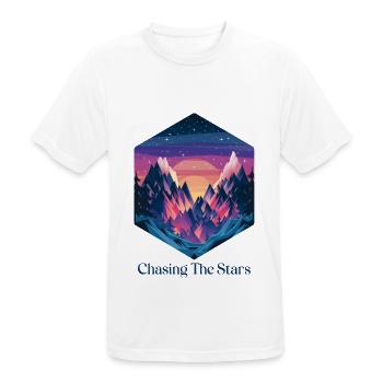 Chasing The Stars - Men's Breathable T-Shirt - white - Front - AI Model Male 185 dark (185cm)